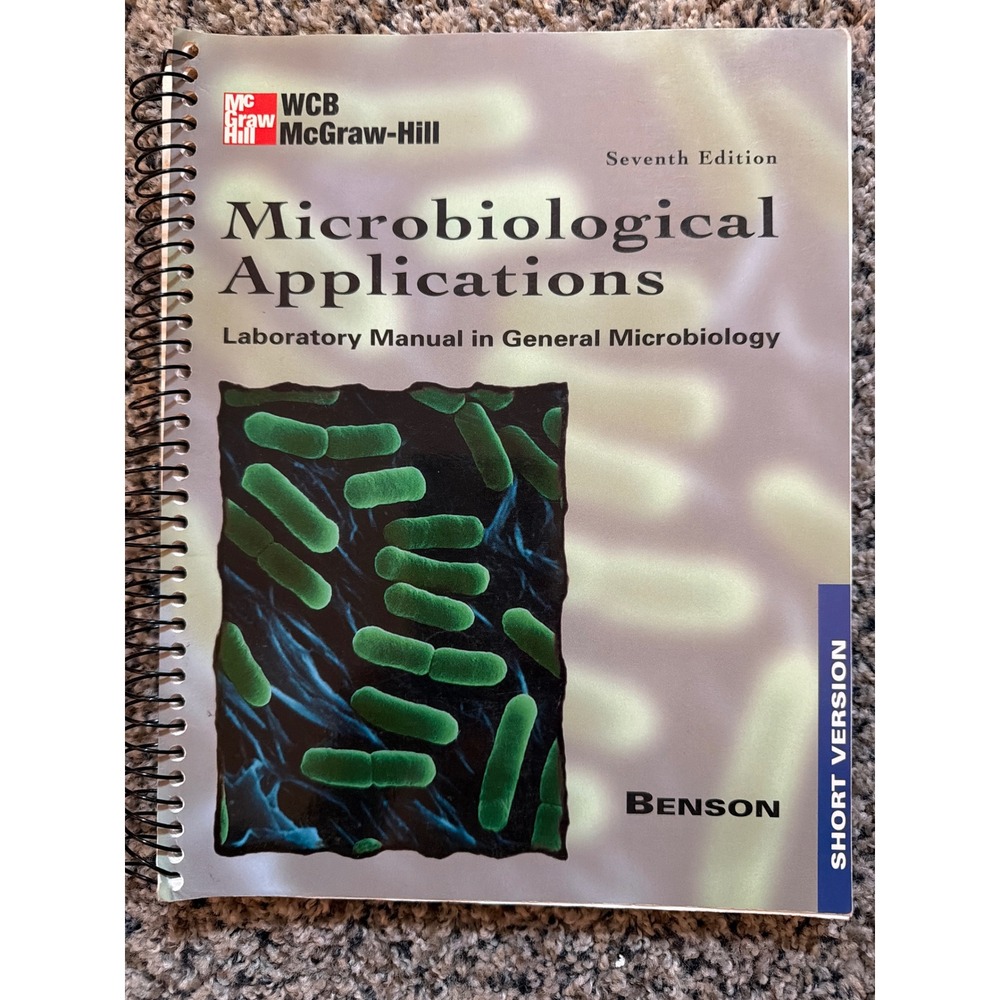 Benson Microbiological Applications Lab Manual 7th Ed Short‎ Version McGraw-Hill